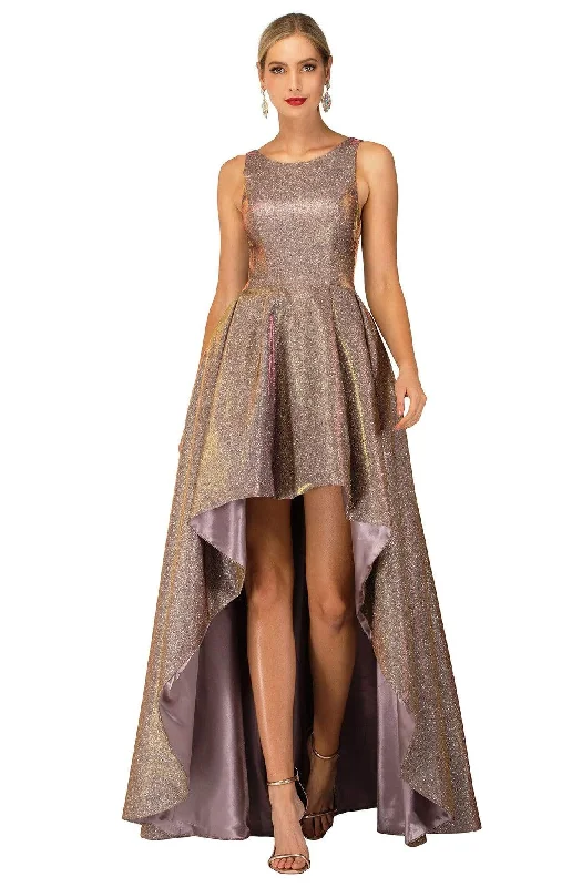 Formal dresses with tiered skirts and pearl embellishments for a luxurious feelCecilia Couture - 2122 Glittered Scoop High Low Dress Formal dresses with tiered skirts and pearl embellishments for a luxurious feelCecilia Couture - 2122 Glittered Scoop High Low Dress