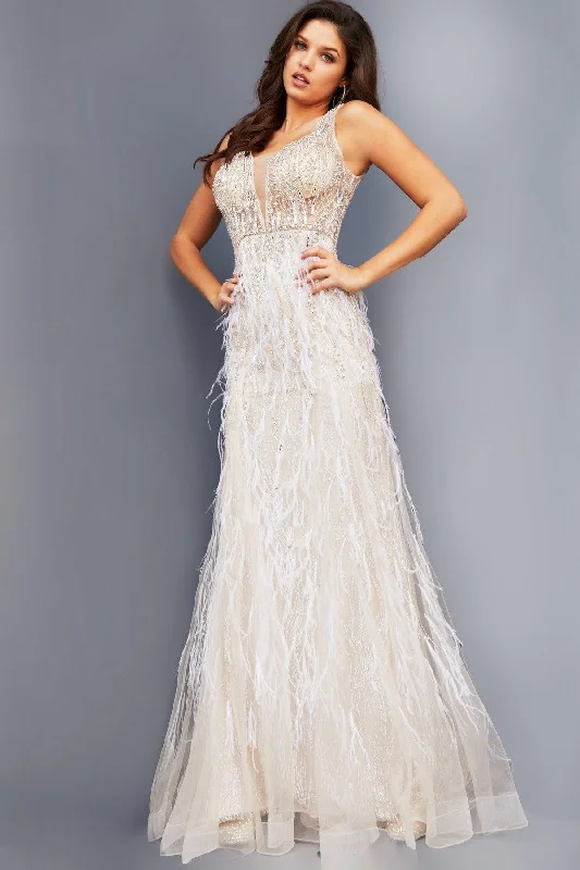 Wedding guest dresses with cut - out details and midi lengthsJovani 08144 Prom Long Sleeveless Beaded Formal Dress Wedding guest dresses with cut - out details and midi lengthsJovani 08144 Prom Long Sleeveless Beaded Formal Dress
