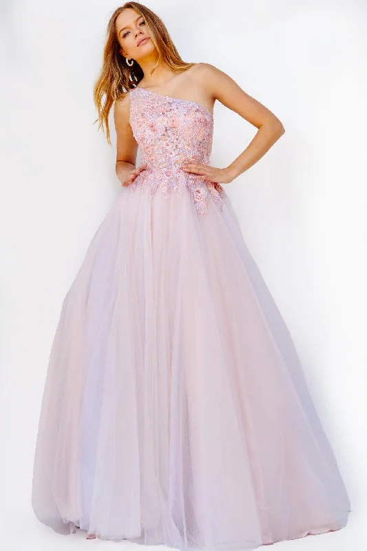 Wedding guest dresses with button - down fronts and A - line silhouettesJovani 24271 Long One Shoulder Prom Ball Gown Wedding guest dresses with button - down fronts and A - line silhouettesJovani 24271 Long One Shoulder Prom Ball Gown