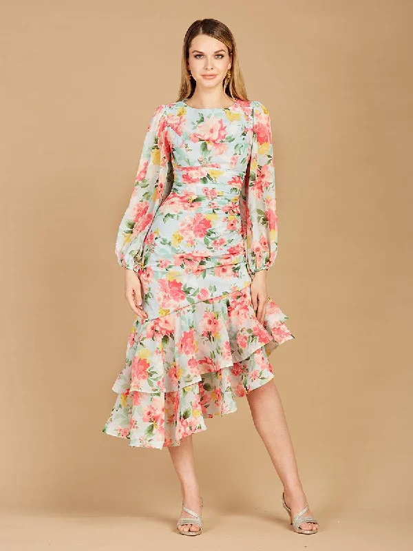 Wedding guest dresses with cold - shoulder designs and solid colorsLara Dresses 29244 Long Sleeve Printed Formal Dress Wedding guest dresses with cold - shoulder designs and solid colorsLara Dresses 29244 Long Sleeve Printed Formal Dress