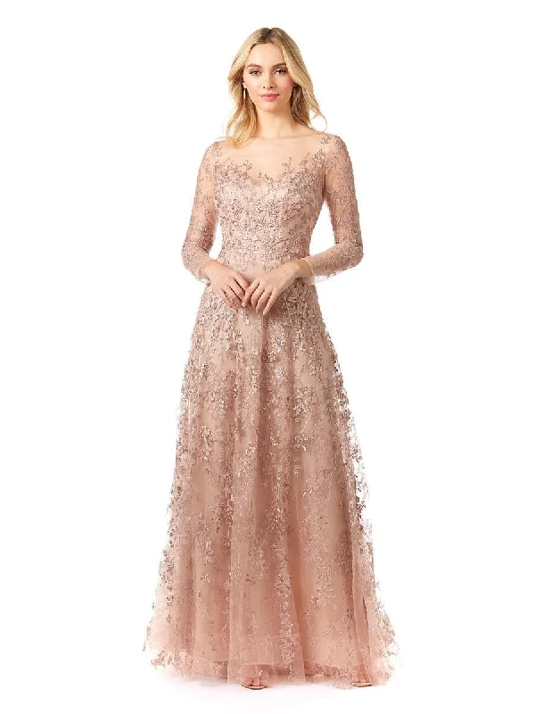 Embroidered wedding guest dresses in earthy tones for a rustic weddingLara Dresses 29677 Long Sleeve Evening Gown Embroidered wedding guest dresses in earthy tones for a rustic weddingLara Dresses 29677 Long Sleeve Evening Gown