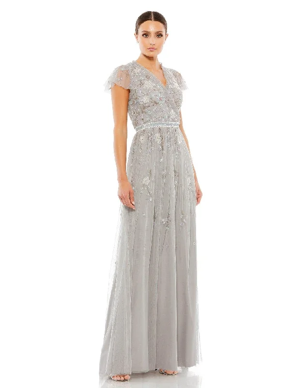 Satin wedding guest dresses with side slits for a sexy touchMac Duggal 9138 Long Cap Sleeve Formal Evening Gown Satin wedding guest dresses with side slits for a sexy touchMac Duggal 9138 Long Cap Sleeve Formal Evening Gown