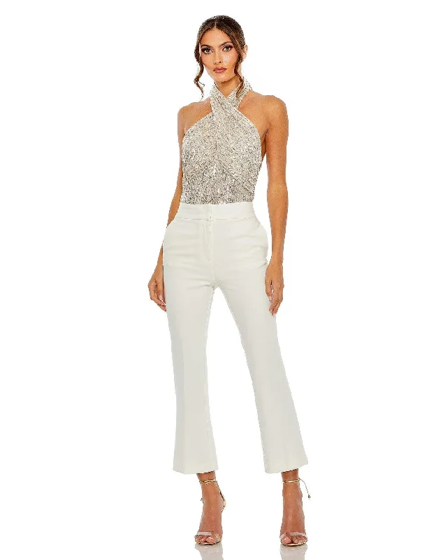 Sheer wedding guest dresses with lace inserts and long sleevesMac Duggal R26830 Formal Halter Neckline Sequined Top Sheer wedding guest dresses with lace inserts and long sleevesMac Duggal R26830 Formal Halter Neckline Sequined Top