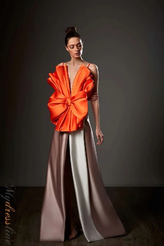 Formal dresses with button - front designs and tulle skirts for a charming prom styleZiad Germanos ZG55 Formal dresses with button - front designs and tulle skirts for a charming prom styleZiad Germanos ZG55