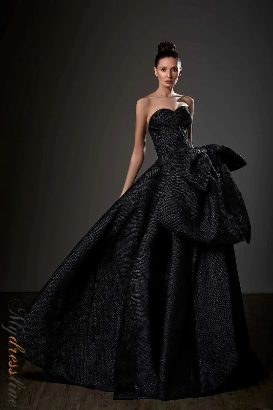 Formal dresses with cold - shoulder ruffled sleeves and floral prints for a romantic and trendy formal styleZiad Germanos ZG66 Formal dresses with cold - shoulder ruffled sleeves and floral prints for a romantic and trendy formal styleZiad Germanos ZG66