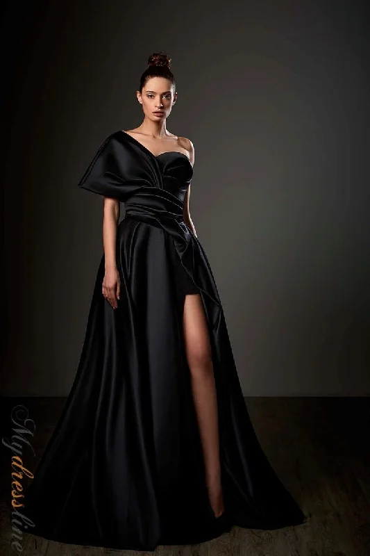 Prom dresses with metallic - colored fabrics and beaded embroidery for a glamorous promZiad Germanos ZG67