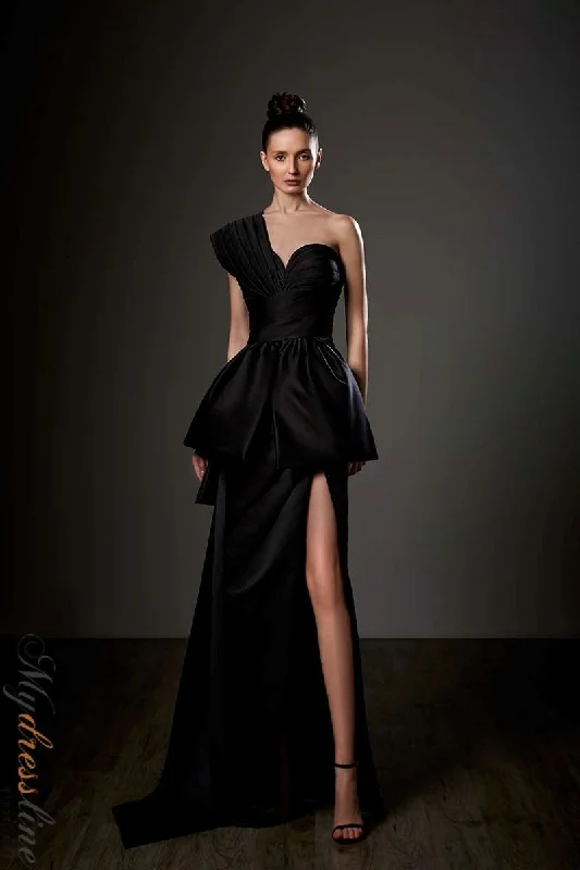 Formal dresses with fringe - trimmed sleeves and wrap - around styles for a bohemian - inspired formal eventZiad Germanos ZG68 Formal dresses with fringe - trimmed sleeves and wrap - around styles for a bohemian - inspired formal eventZiad Germanos ZG68