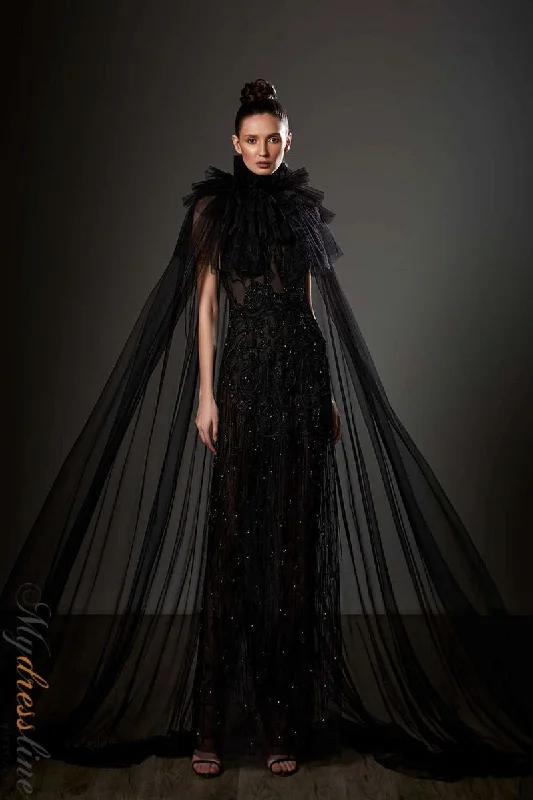 Prom dresses with gathered skirts and crystal - encrusted belts for a luxurious promZiad Germanos ZG70 Prom dresses with gathered skirts and crystal - encrusted belts for a luxurious promZiad Germanos ZG70
