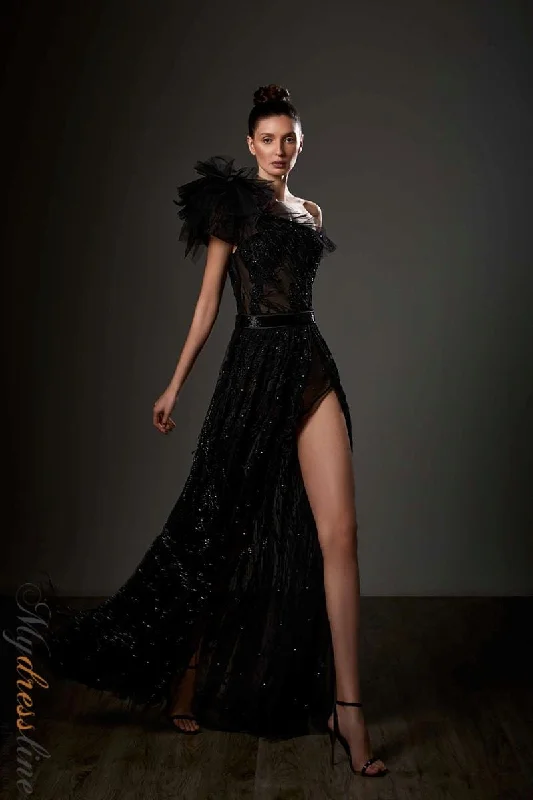 Formal dresses with halter necks and lace - up backs for a stylish promZiad Germanos ZG71 Formal dresses with halter necks and lace - up backs for a stylish promZiad Germanos ZG71