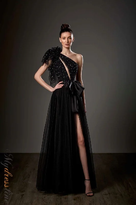 Sequined formal dresses with open backs for a sexy prom styleZiad Germanos ZG74
