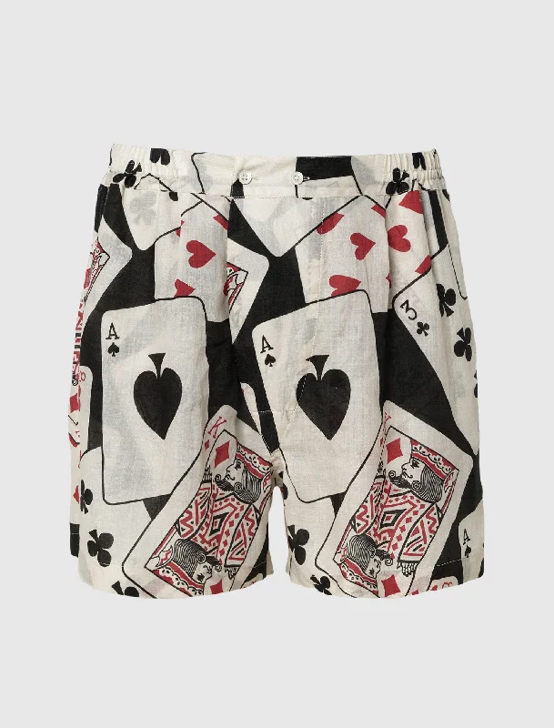 Cuffed Women Shorts for a Laid - Back and Trendy LookACE OF SPADES BOXER SHORT