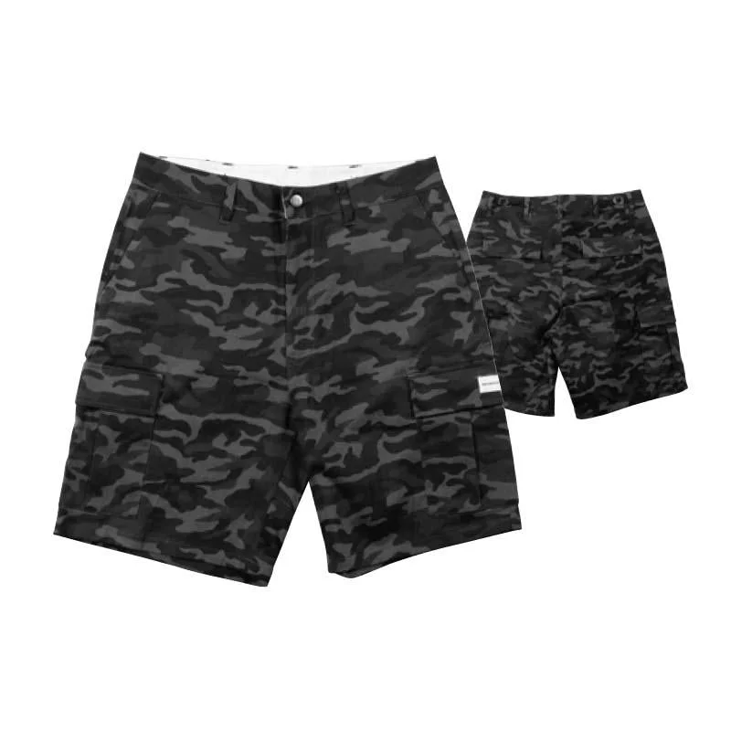 Elastic Waist Women Shorts for Easy Wear and ComfortRDS CARGO SHORT PEACEMAKER BLACK CAMO Elastic Waist Women Shorts for Easy Wear and ComfortRDS CARGO SHORT PEACEMAKER BLACK CAMO