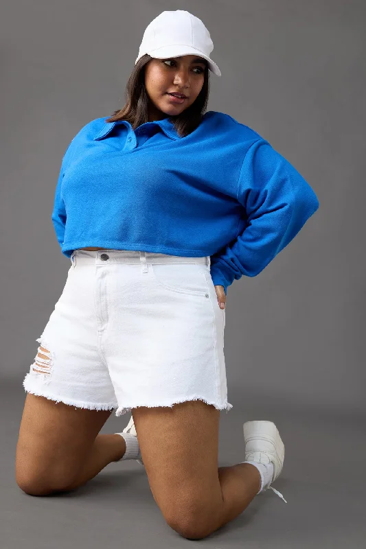 Denim Women Shorts with Distressed Details for a Casual VibeCurve White Distressed Jean Shorts