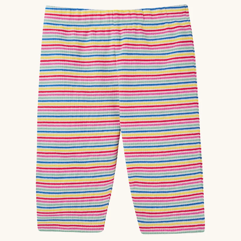 Twill Women Shorts with a Smooth Texture and DurabilityFrugi Laurie Rib Shorts - Rainbow Stripe Twill Women Shorts with a Smooth Texture and DurabilityFrugi Laurie Rib Shorts - Rainbow Stripe