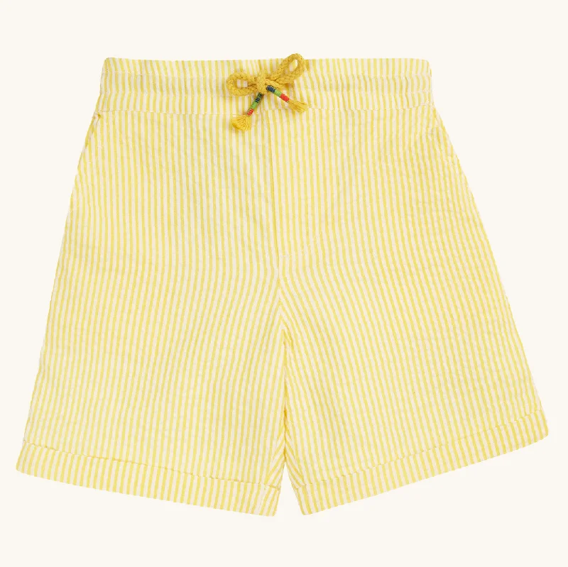 Printed Animal Print Women Shorts for a Wild and Stylish AppearanceFrugi Archie Seersucker Shorts - Dandelion