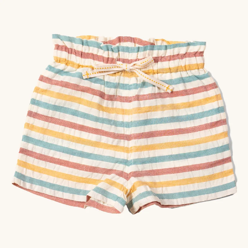 Tie - Waist Women Shorts for a Customizable FitLGR Walnut Striped By The Sea Seersucker Shorts