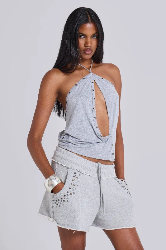 Patterned Geometric Women Shorts for a Modern AppealMonster Jogger Studded Shorts