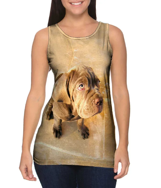 Plus Size Women's Side - Slit Tank Tops in Metallic ShadesNot Me Mastiff