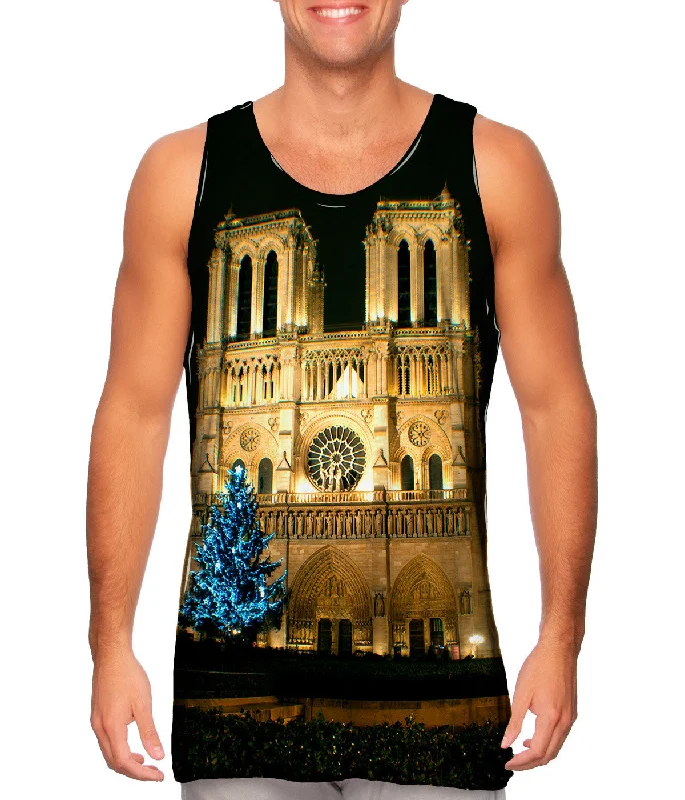 Mock Neck Women's Performance Tank Tops for CyclingNotre Dame Blue Tree