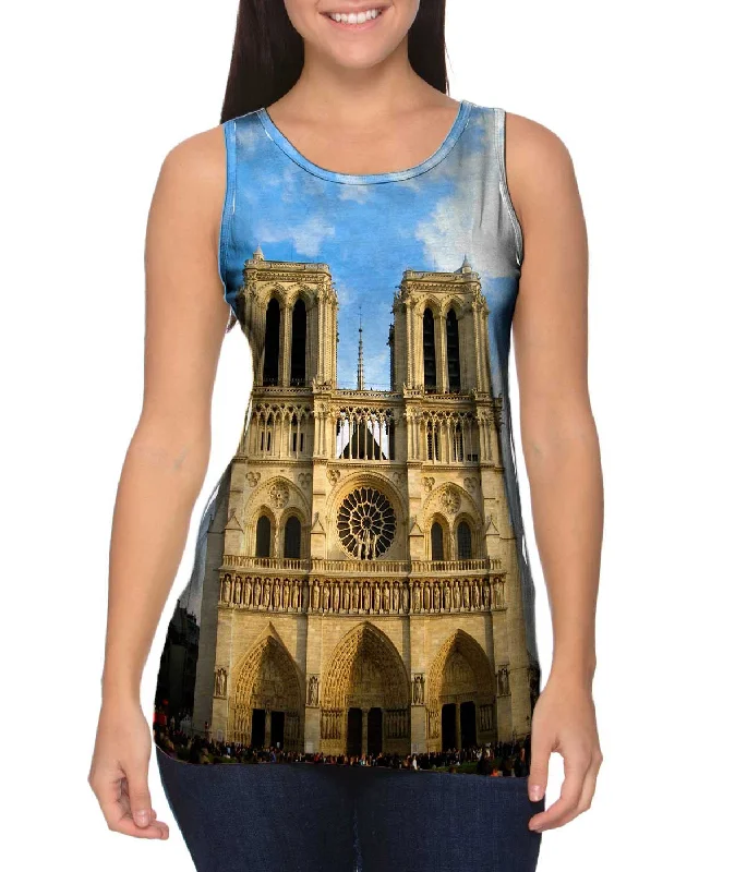 Plus Size Women's Puff - Sleeve Tank Tops in Pastel HuesNotre Dame France