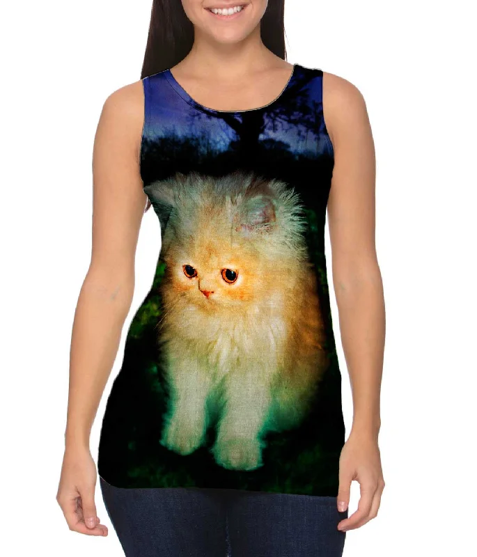 V - Neck Women's Moisture - Wicking Tank Tops for RunningOak Tree Kitten