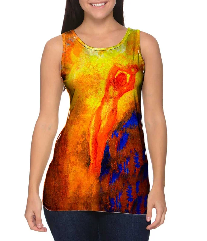 One - Shoulder Women's Rayon Blend Tank Tops for a Flowy LookOdilon Redon - "Angelica On The Rock" (1904) One - Shoulder Women's Rayon Blend Tank Tops for a Flowy LookOdilon Redon - "Angelica On The Rock" (1904)