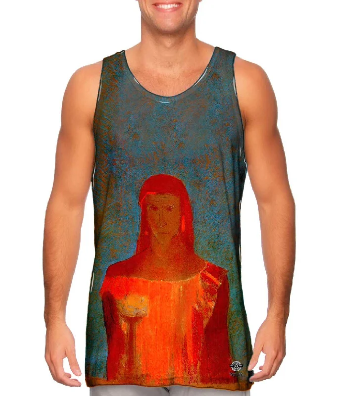 Square Neck Women's Organic Cotton Tank Tops in Earth TonesOdilon Redon - "Lady Mcbeth" Square Neck Women's Organic Cotton Tank Tops in Earth TonesOdilon Redon - "Lady Mcbeth"