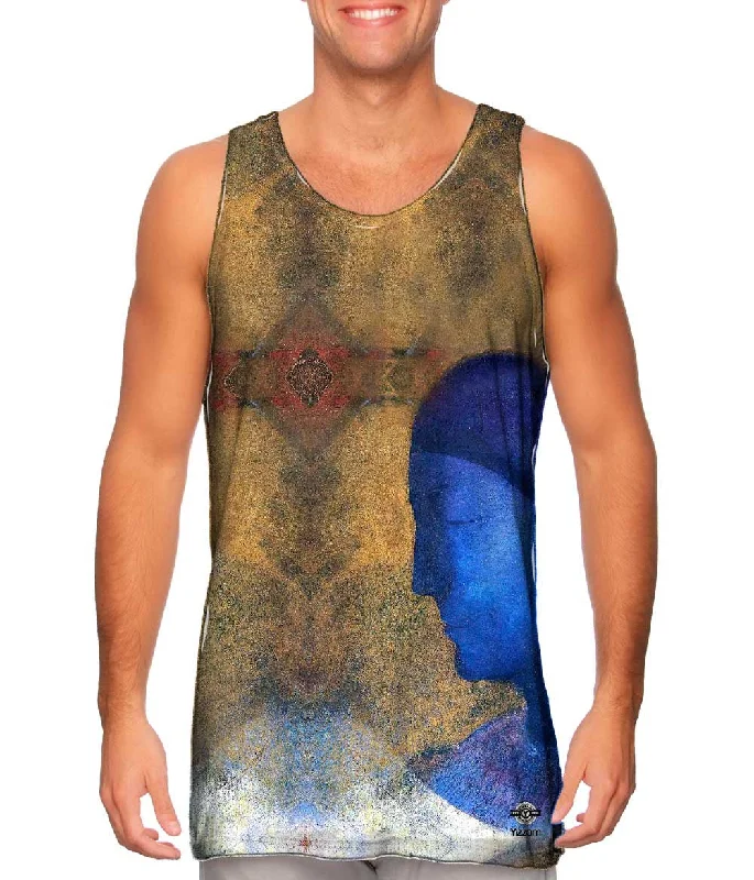 Plus Size Women's Puff - Sleeve Tank Tops in Pastel HuesOdilon Redon - "The Golden Cell" (1892) Plus Size Women's Puff - Sleeve Tank Tops in Pastel HuesOdilon Redon - "The Golden Cell" (1892)