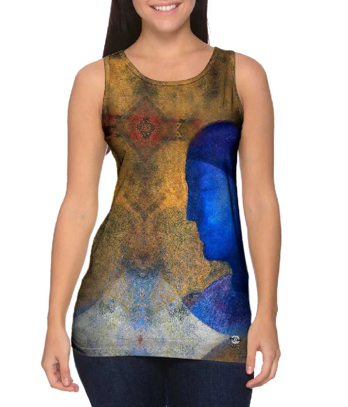 High - Neck Women's Silk Blend Tank Tops for a Luxurious FeelOdilon Redon - "The Golden Cell" (1892) High - Neck Women's Silk Blend Tank Tops for a Luxurious FeelOdilon Redon - "The Golden Cell" (1892)