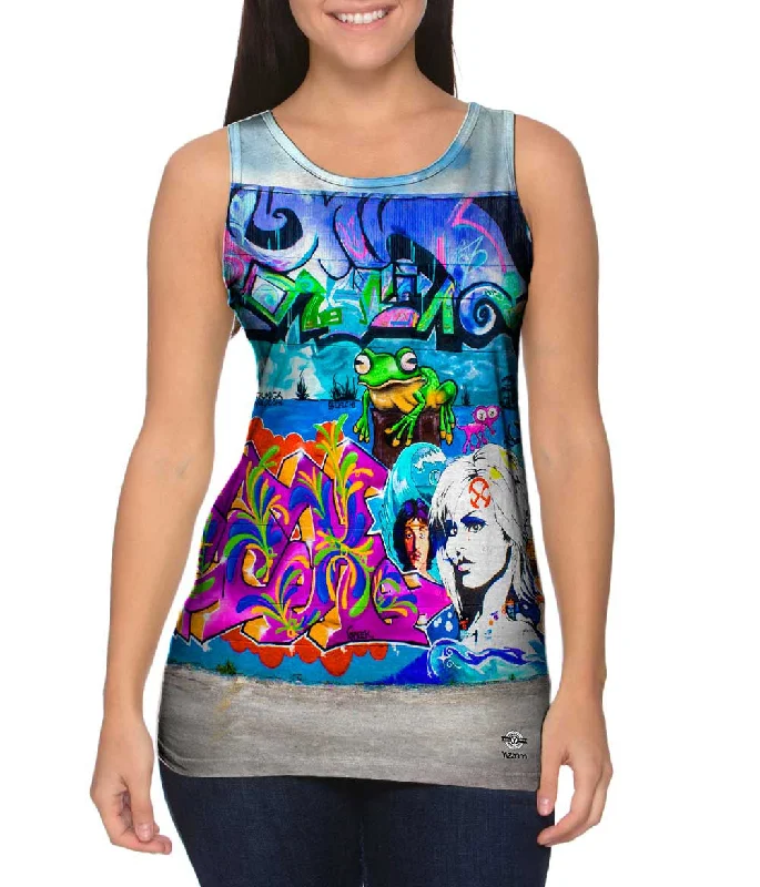 Women's Sleeveless Ribbed Tank Tops for a Trendy LookOhm Naked Women Graffiti Art Basel Miami 2013 Women's Sleeveless Ribbed Tank Tops for a Trendy LookOhm Naked Women Graffiti Art Basel Miami 2013