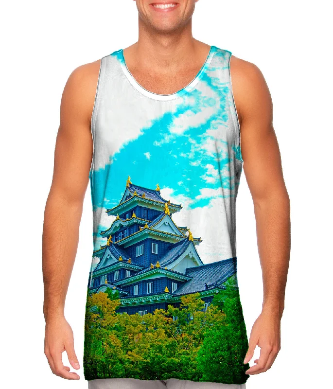 Square Neck Women's Organic Cotton Tank Tops in Earth TonesOkayama Castle