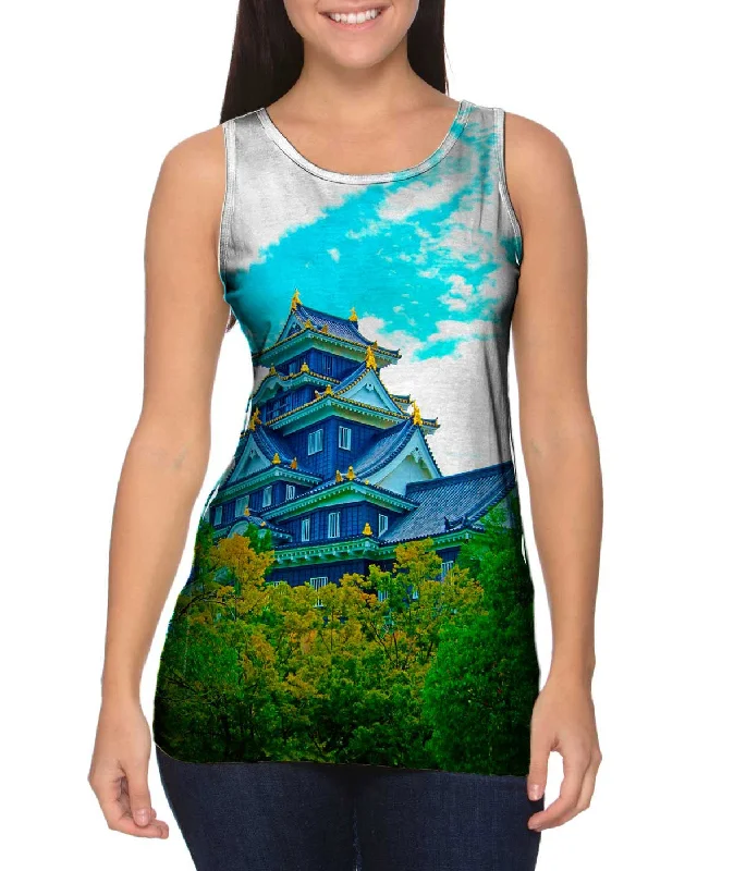 V - Neck Women's Moisture - Wicking Tank Tops for RunningOkayama Castle