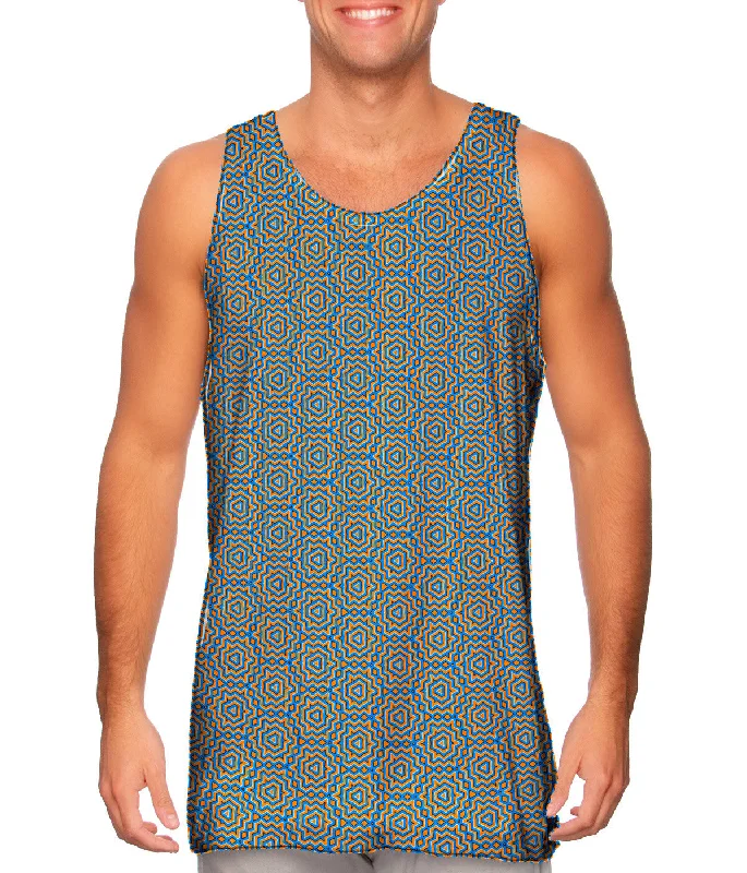 One - Shoulder Women's Rayon Blend Tank Tops for a Flowy LookOptical Illusion Jazz Swirl