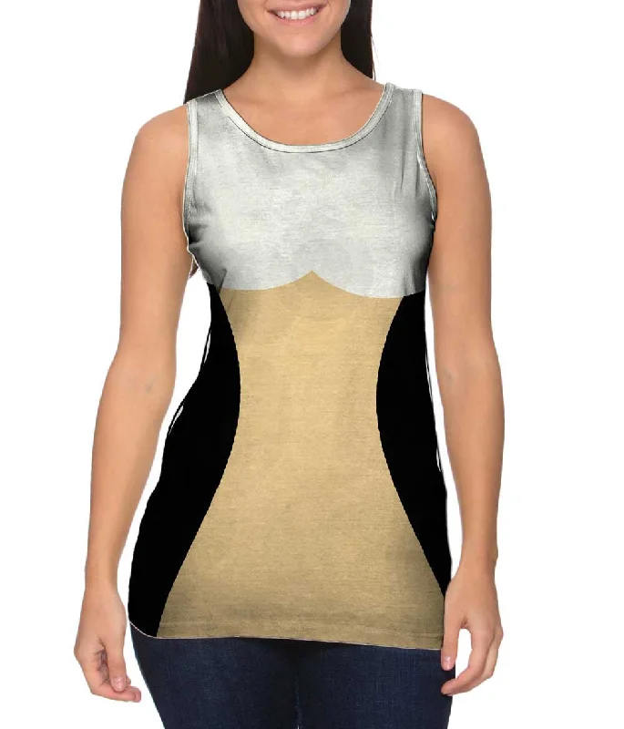 High - Neck Women's Silk Blend Tank Tops for a Luxurious FeelOptical Illusion Slender Contour