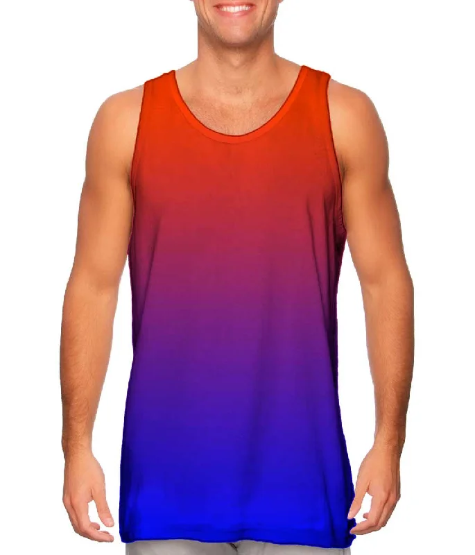 Plus Size Women's Criss - Cross Back Tank Tops in Neon ColorsOrange Blue