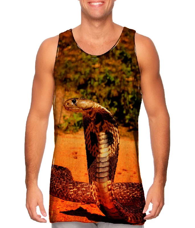 Women's Sleeveless Ribbed Tank Tops for a Trendy LookOrange Cobra