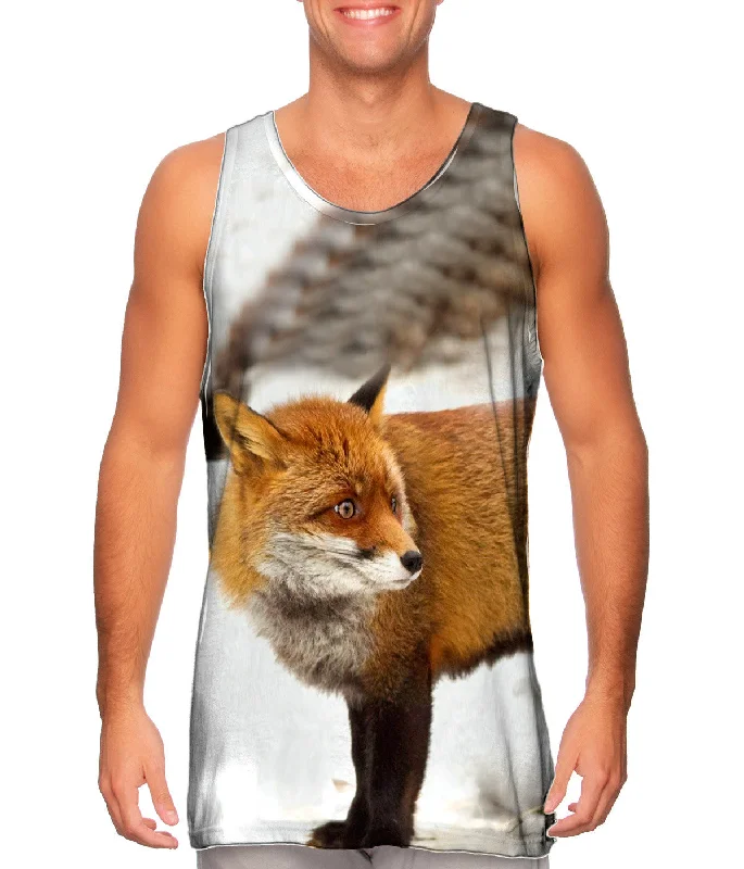 Square Neck Women's Organic Cotton Tank Tops in Earth TonesOrange Fox