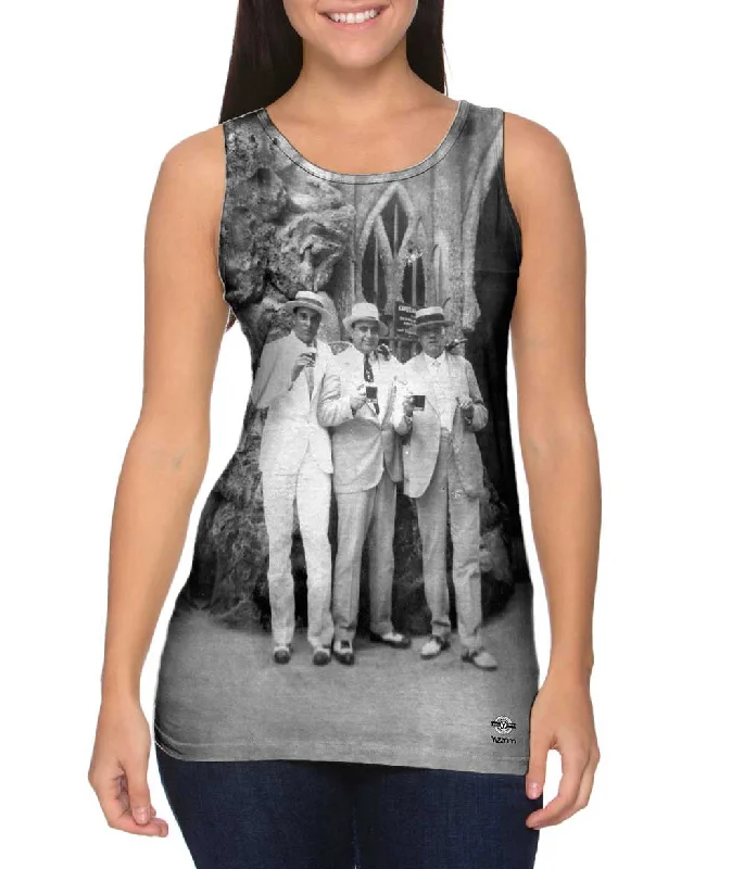 Women's Cropped Tank Tops with Vintage Band LogosOriginal Gangster Al Capone Miami Beach