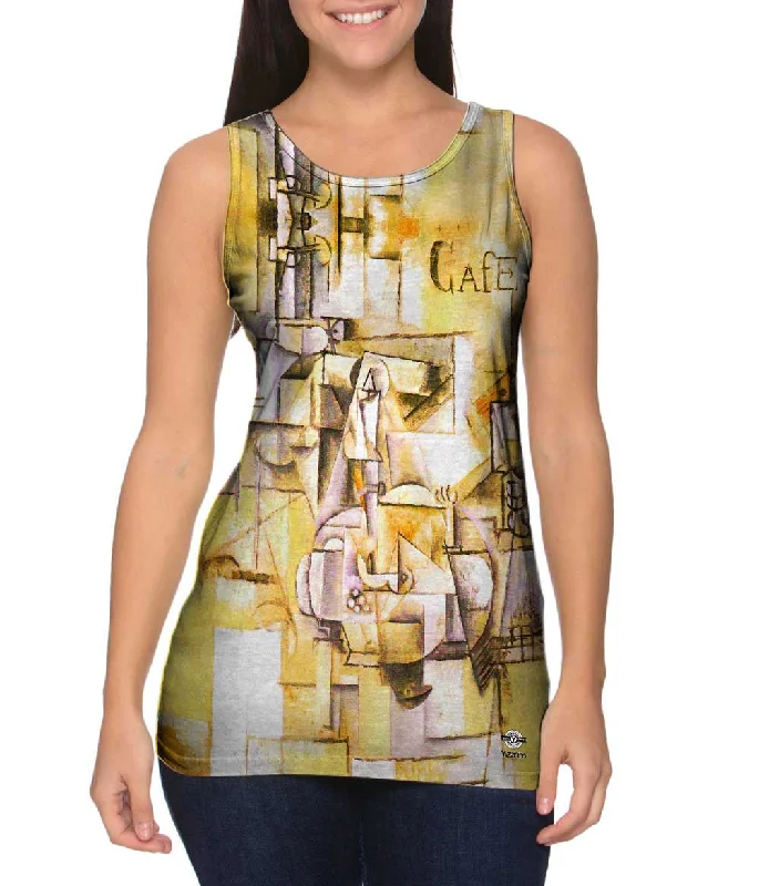 Women's Longline Tank Tops with Abstract PrintsPablo Picasso - "Le pigeon aux petits pois " (1883)