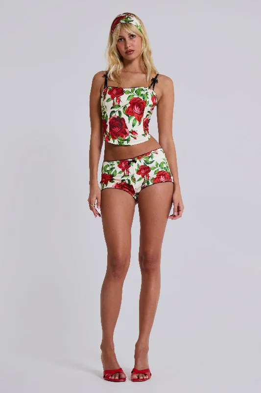Printed Floral Women Shorts for a Summer - Ready StyleScarlet Satin Mini Shorts