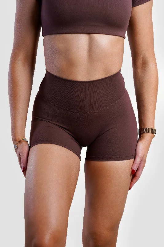 Printed Animal Print Women Shorts for a Wild and Stylish AppearanceSLEEK SCRUNCH SHORTS - ESPRESSO Printed Animal Print Women Shorts for a Wild and Stylish AppearanceSLEEK SCRUNCH SHORTS - ESPRESSO