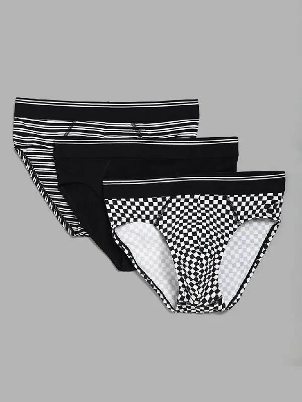 Tie - Waist Women Shorts for a Customizable FitWES Lounge Black Assorted Relaxed-Fit Briefs - Pack of 3 Tie - Waist Women Shorts for a Customizable FitWES Lounge Black Assorted Relaxed-Fit Briefs - Pack of 3