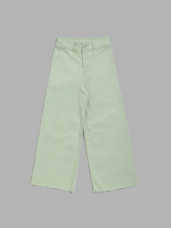 Belted Women Shorts to Enhance the WaistlineY&F Kids Sage Green Wide Leg - Fit High - Rise Jeans Belted Women Shorts to Enhance the WaistlineY&F Kids Sage Green Wide Leg - Fit High - Rise Jeans