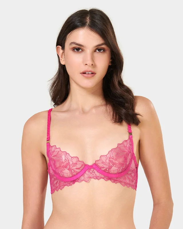 Crop Bodysuits to Pair with High - Waisted BottomsAstra Wired Bra Fuchsia Pink