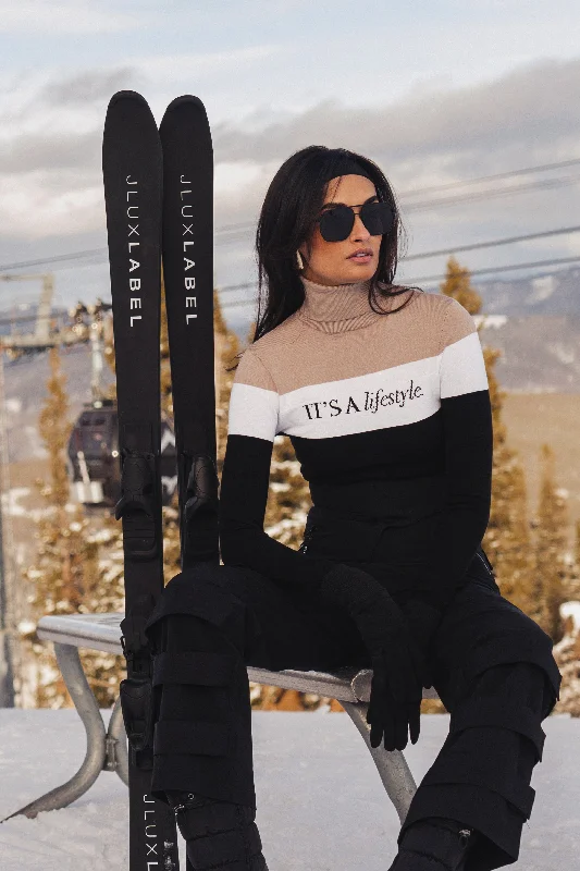 Thermal Bodysuits for Extra Warmth in WinterBeige Lifestyle Knit Bodysuit