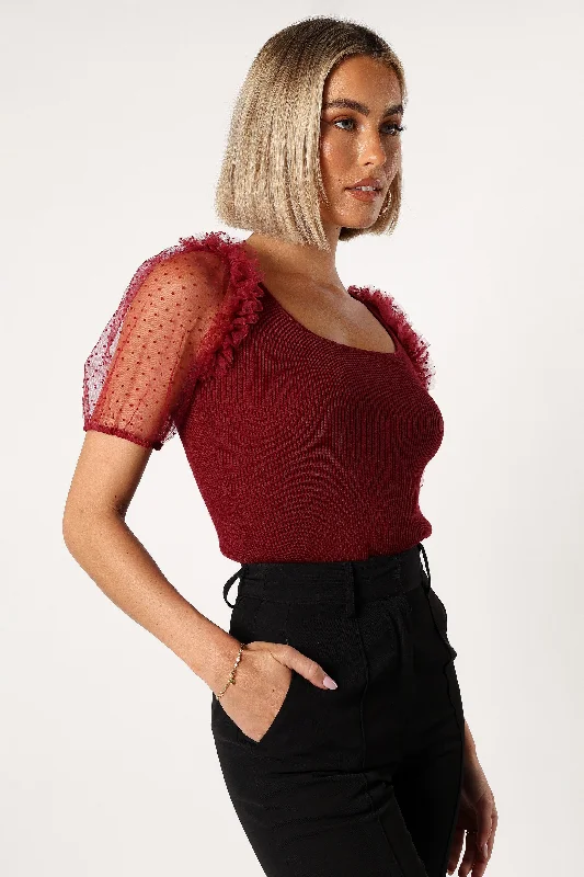 Convertible Straps Bodysuits for Multiple Styling OptionsKristen Bodysuit - Burgundy