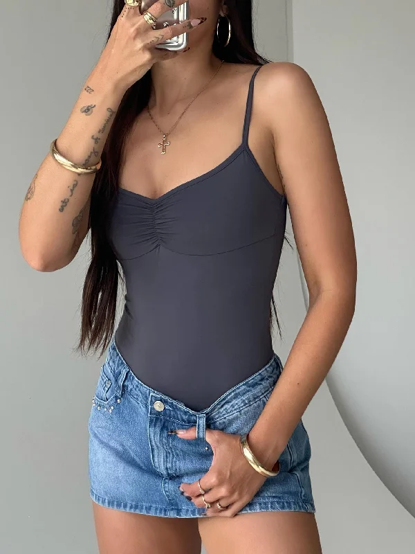 Mesh Bodysuits for a Bold and Edgy Fashion StatementLinden Bodysuit Slate
