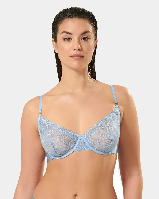 Lace Bodysuits for a Sexy and Elegant Bedroom LookTori Bra Blue Topaz