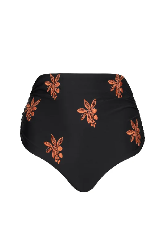 Victoria Vintage Bottom Embroidered- Black
